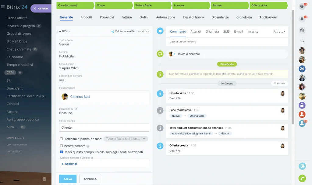 CRM. Campi personalizati visibile solo agli utenti selezionati.png